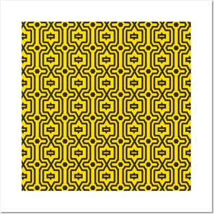 Yellow geometric shapes Posters and Art